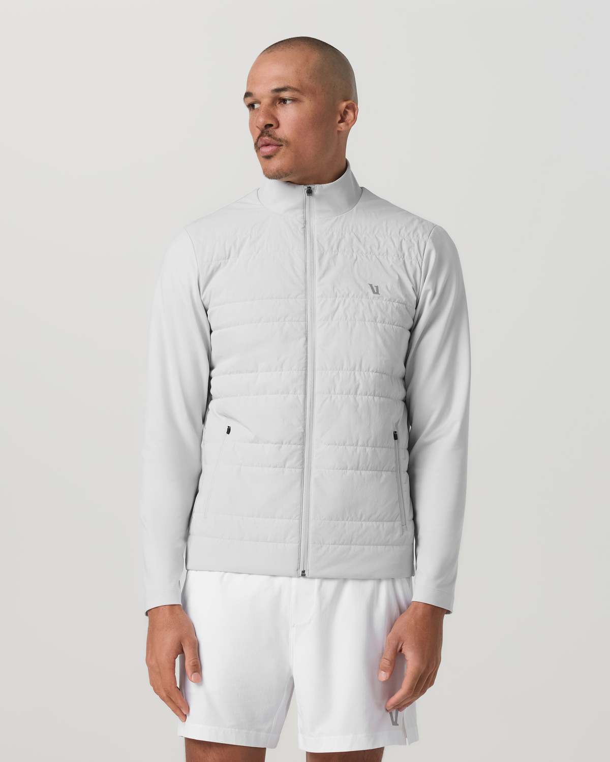 Vuori Sunday Insulated Hybrid Jacket Men's Frost Grey Jacket