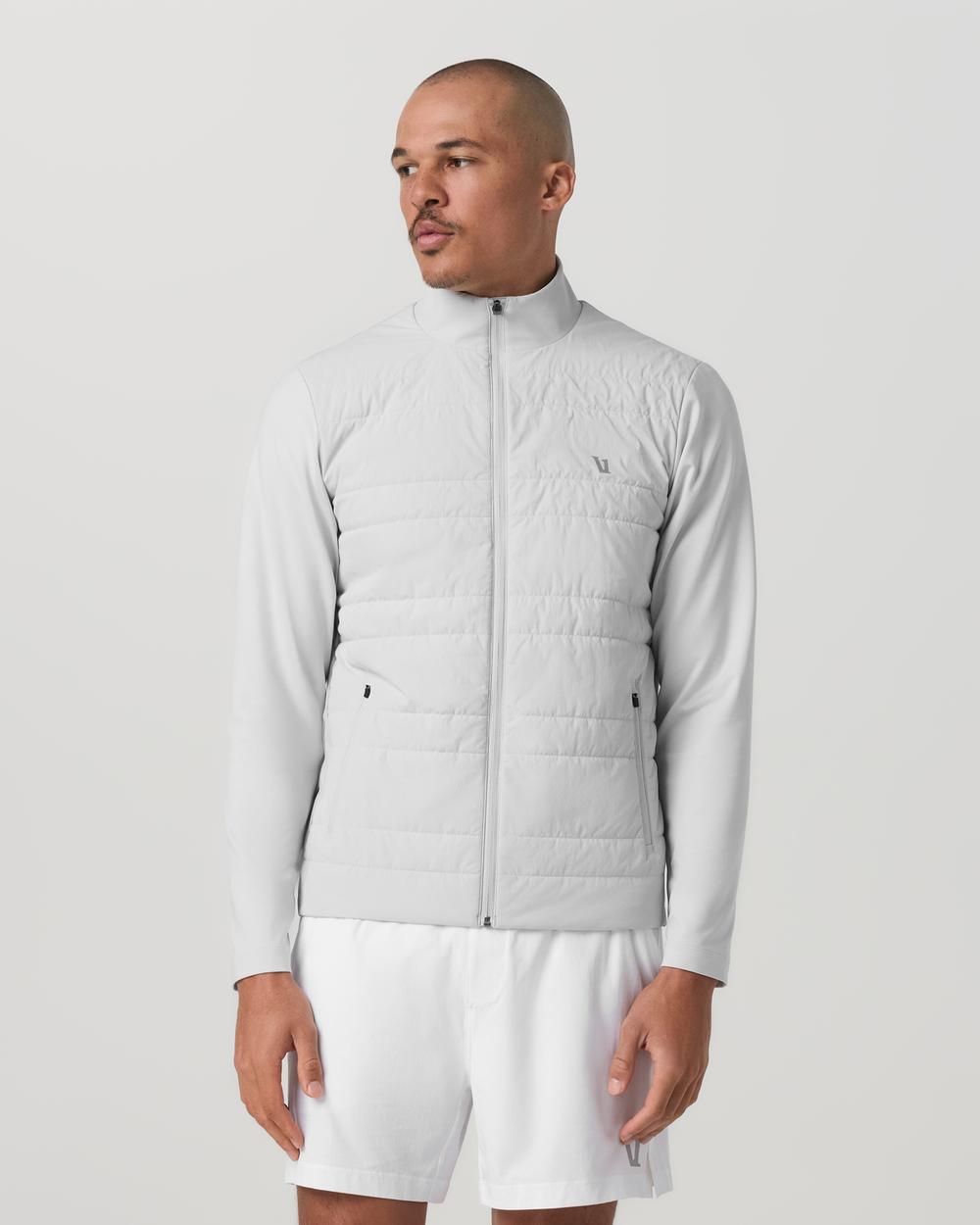 Vuori Sunday Insulated Hybrid Jacket Men's Frost Grey Jacket