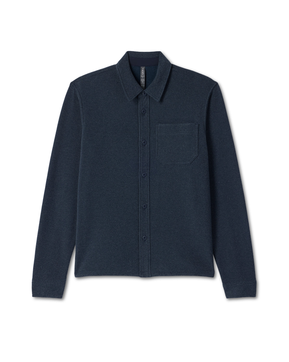 Vuori Beach Fleece Shirt Jacket Men's Ink Heather Jacket