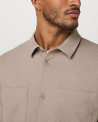 Vuori Coronado Shirt Jacket Men's Pumice Heather Shirt Jacket