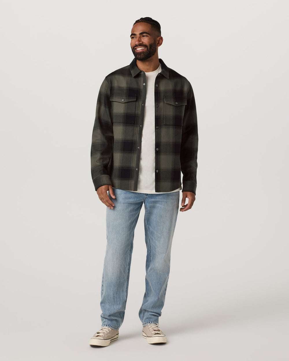 Vuori Range Shirt Jacket 2.0 Men's Oregano Plaid Jacket