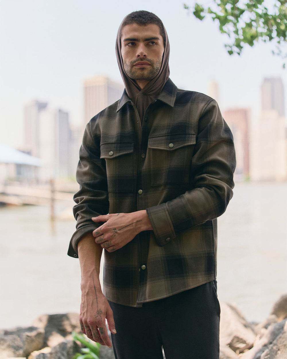 Vuori Range Shirt Jacket 2.0 Men's Oregano Plaid Jacket