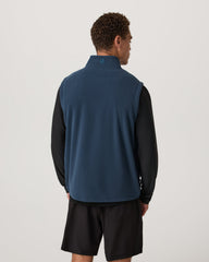 Vuori Aspen Vest Men's Ocean Blue Zip-Up Fleece Vest
