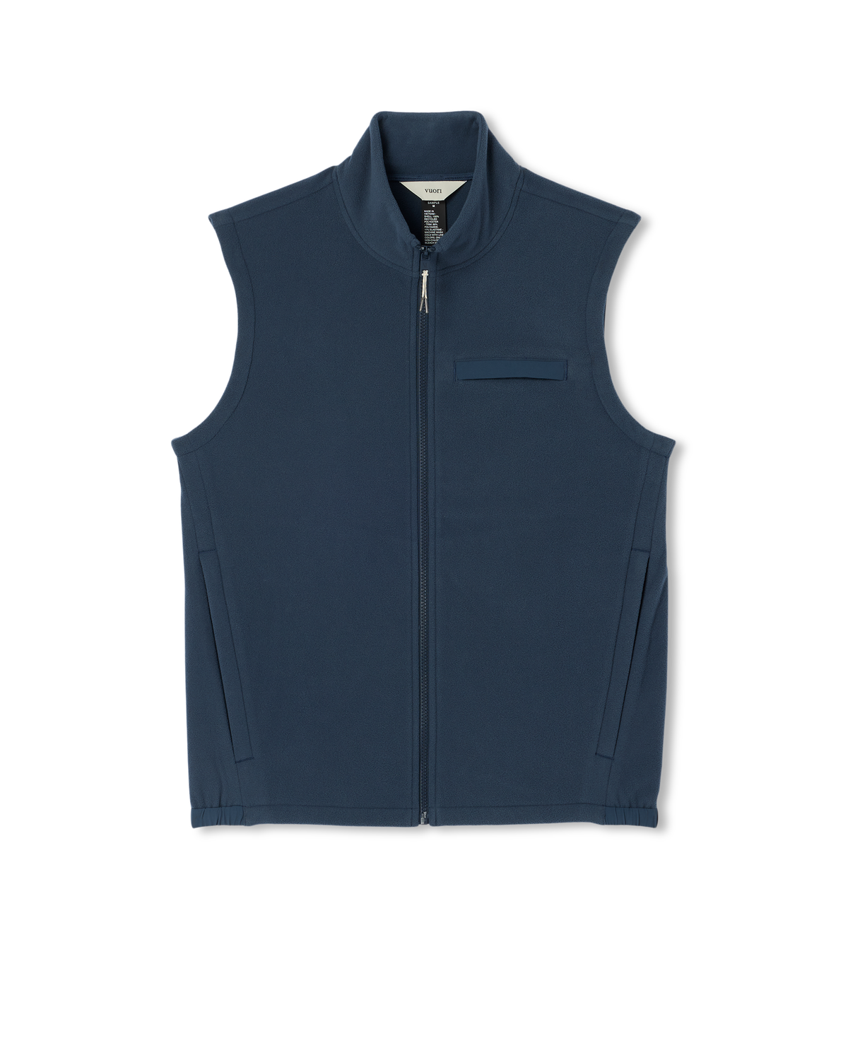Vuori Aspen Vest Men's Ocean Blue Zip-Up Fleece Vest