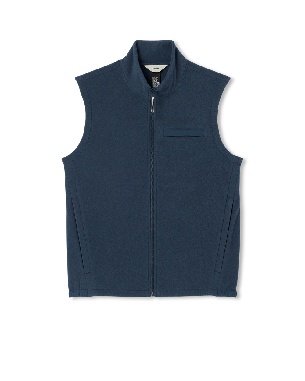Vuori Aspen Vest Men's Ocean Blue Zip-Up Fleece Vest
