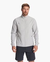 Vuori Venture Track Jacket Platinum Linen Texture