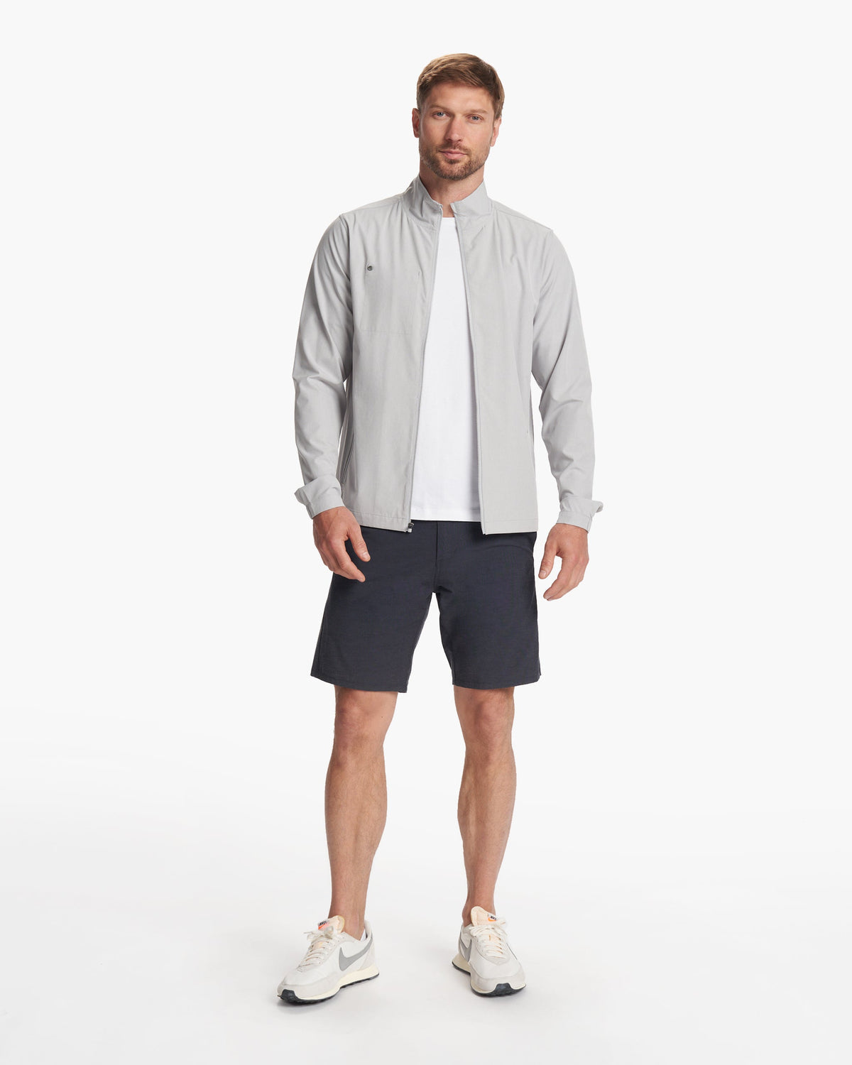 Vuori Venture Track Jacket Platinum Linen Texture