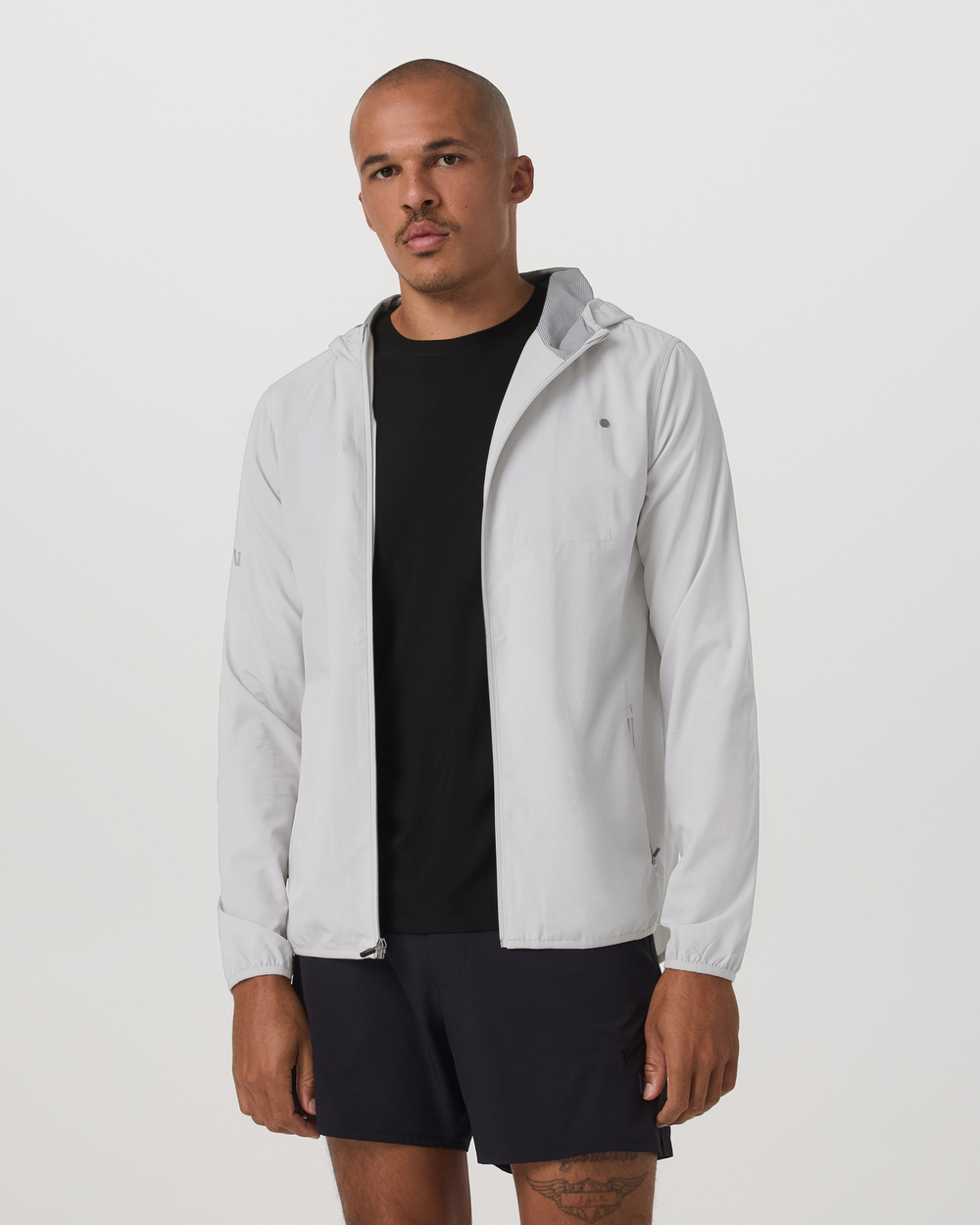 Vuori Outdoor Trainer Shell Men's Full-Zip Grey Mist Jacket