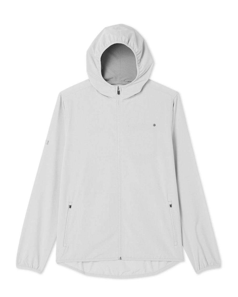 Vuori Outdoor Trainer Shell Men's Full-Zip Grey Mist Jacket