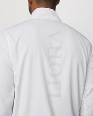 Vuori Venture Track Jacket Men's White Logo Graphic Jacket