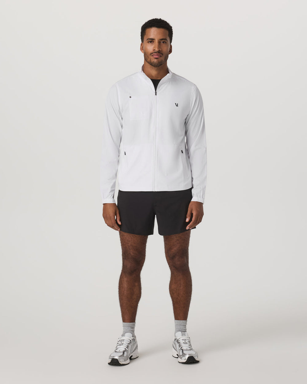 Vuori Venture Track Jacket Men's White Logo Graphic Jacket