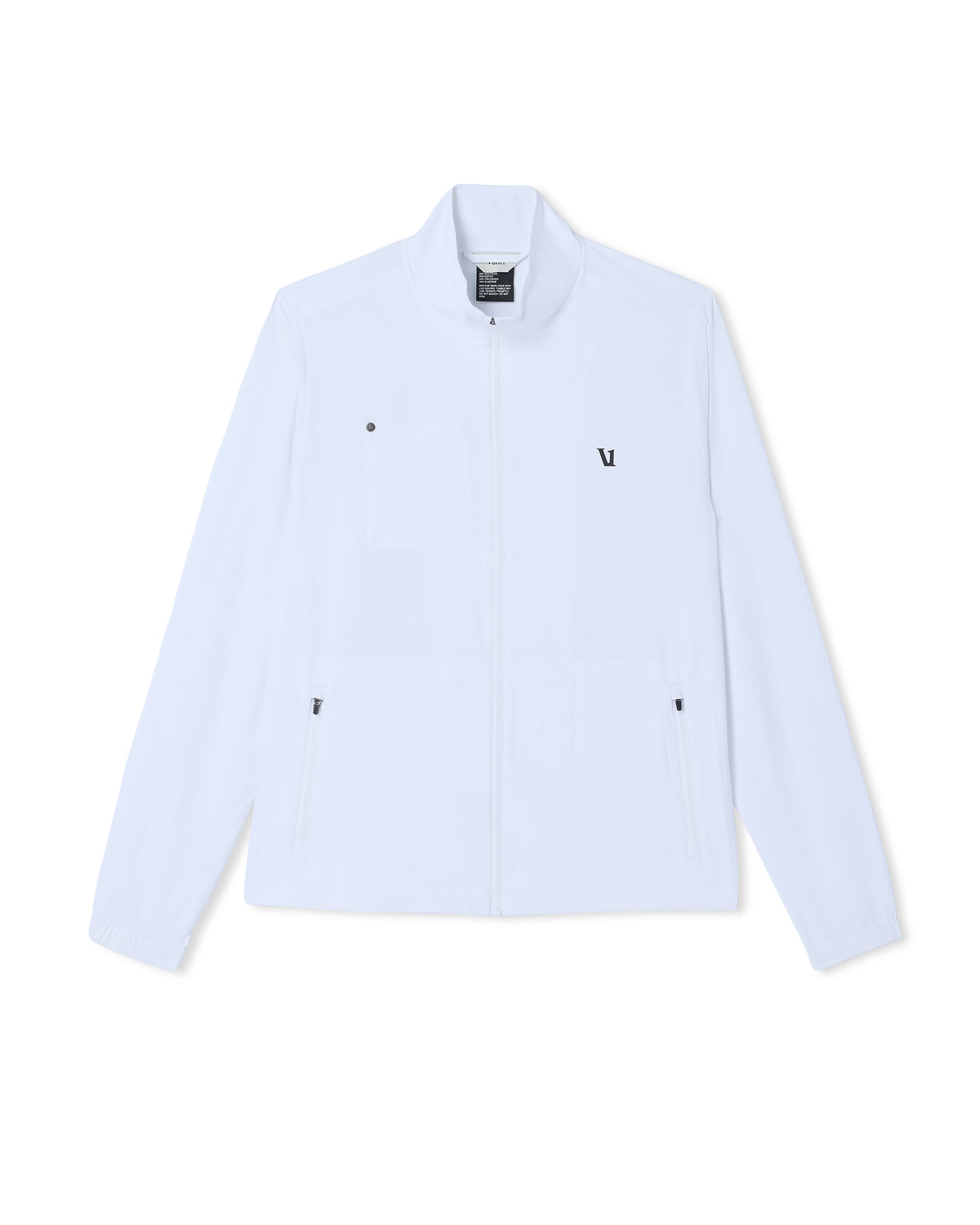 Vuori Venture Track Jacket Men's White Logo Graphic Jacket