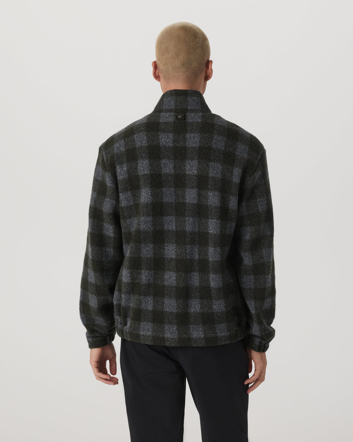 Vuori Ridge Fleece Jacket Men's Olive Plaid Zip-Up