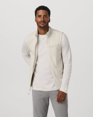 Vuori Aspen Vest Men's Mushroom Zip-Up Fleece Vest