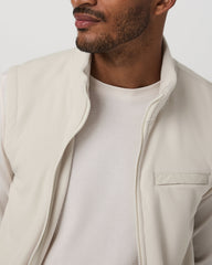 Vuori Aspen Vest Men's Mushroom Zip-Up Fleece Vest