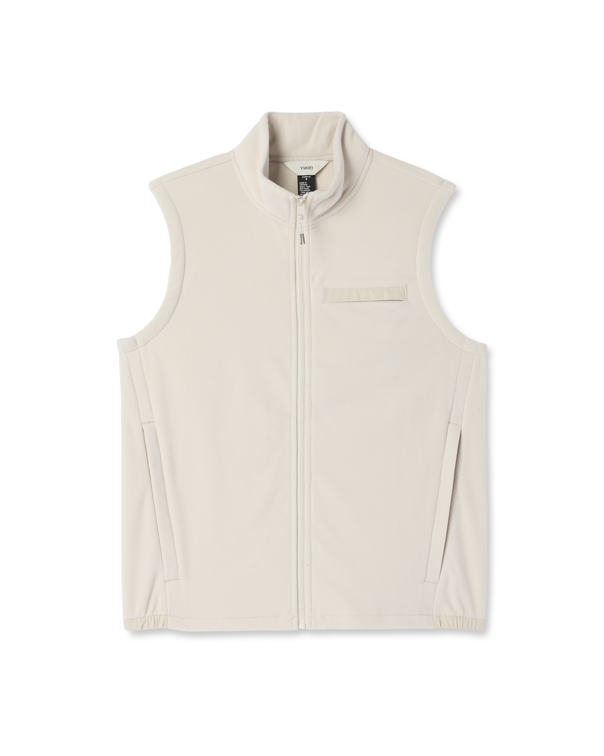 Vuori Aspen Vest Men's Mushroom Zip-Up Fleece Vest