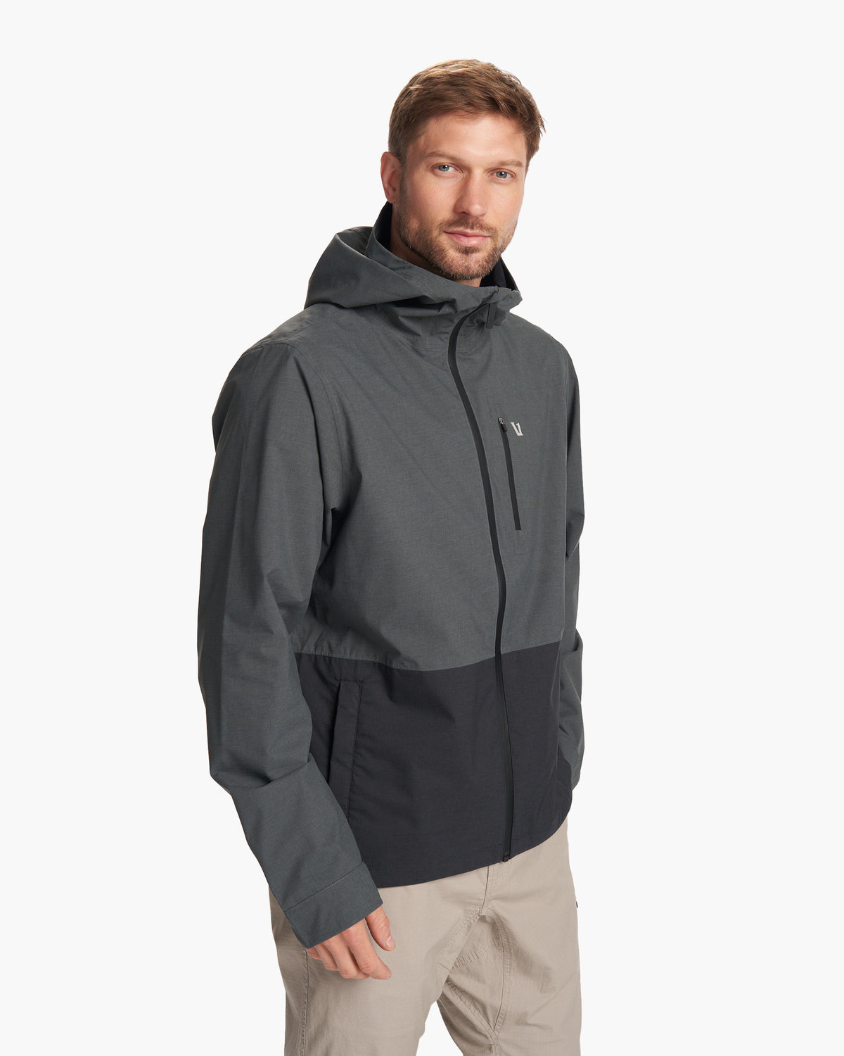 Vuori Oahu Rain Jacket Men's Shale Lightweight Jacket