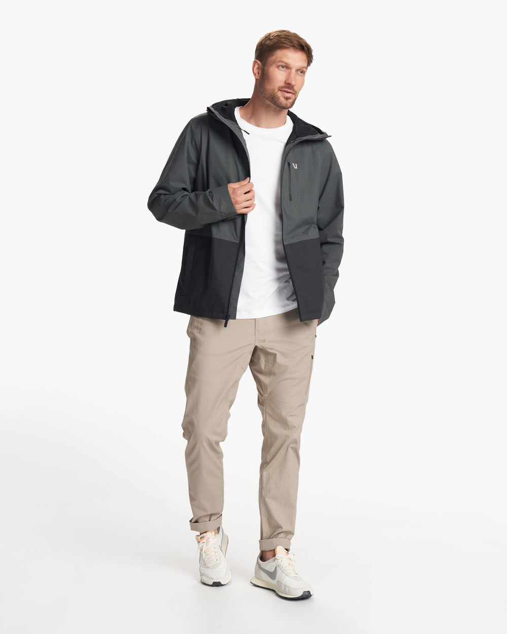 Vuori Oahu Rain Jacket Men's Shale Lightweight Jacket