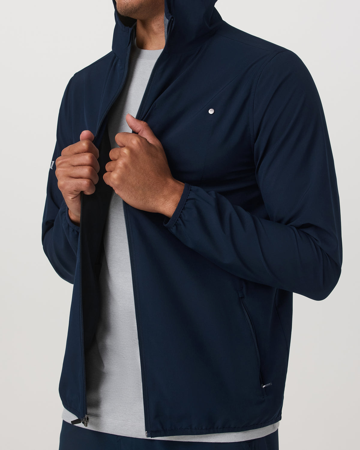 Vuori Outdoor Trainer Shell Men's Lightweight Full-Zip Ink Jacket