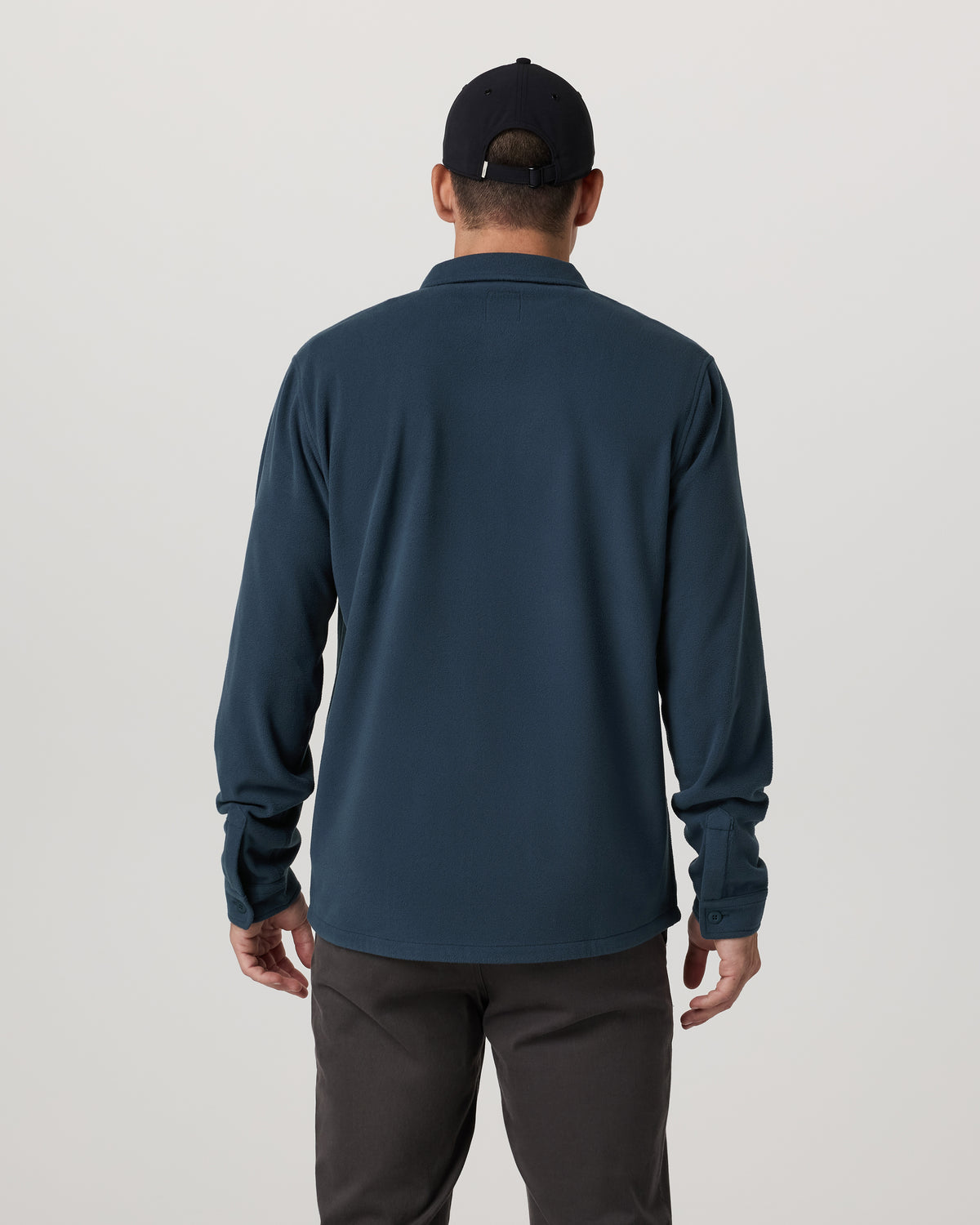 Vuori Aspen Shirt Jacket Men's Ocean Blue Fleece Shirt Jacket