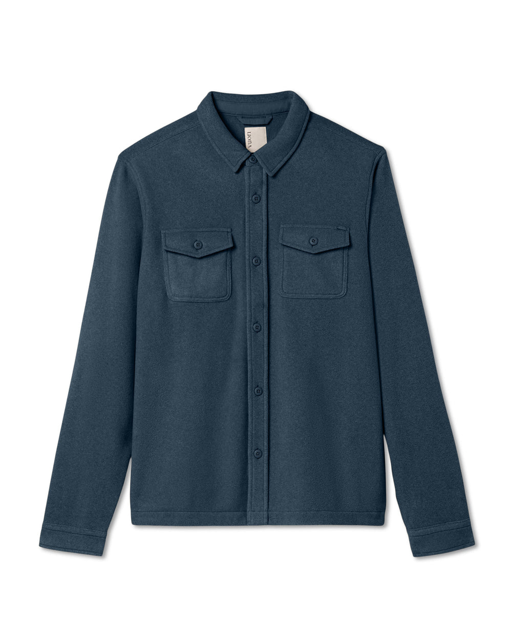 Vuori Aspen Shirt Jacket Men's Ocean Blue Fleece Shirt Jacket