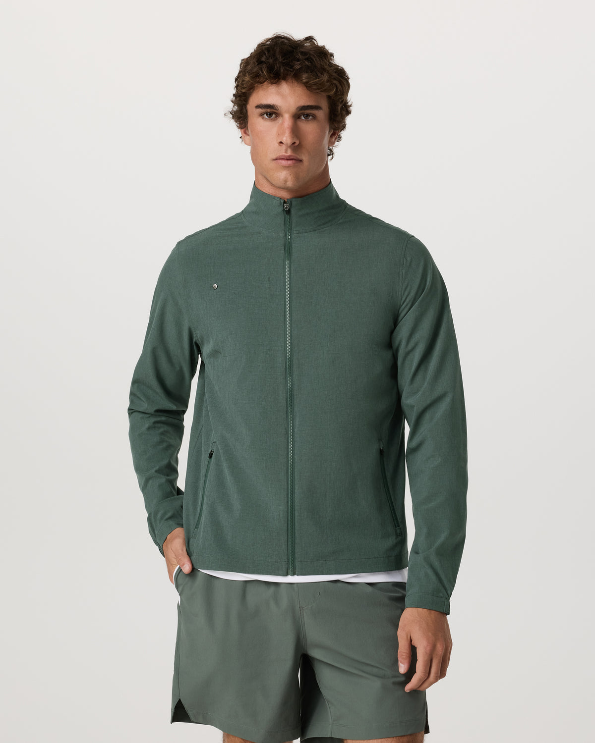 Vuori Venture Track Jacket Men's Agate Green Workout Jacket