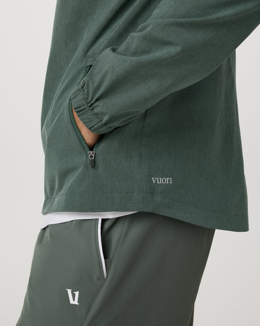 Vuori Venture Track Jacket Men's Agate Green Workout Jacket
