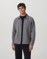 Vuori Beach Fleece Shirt Jacket Men's Pinecone Heather Jacket