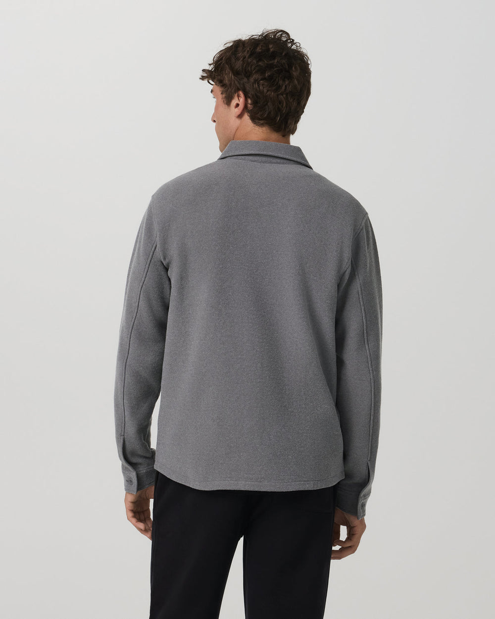 Vuori Beach Fleece Shirt Jacket Men's Pinecone Heather Jacket