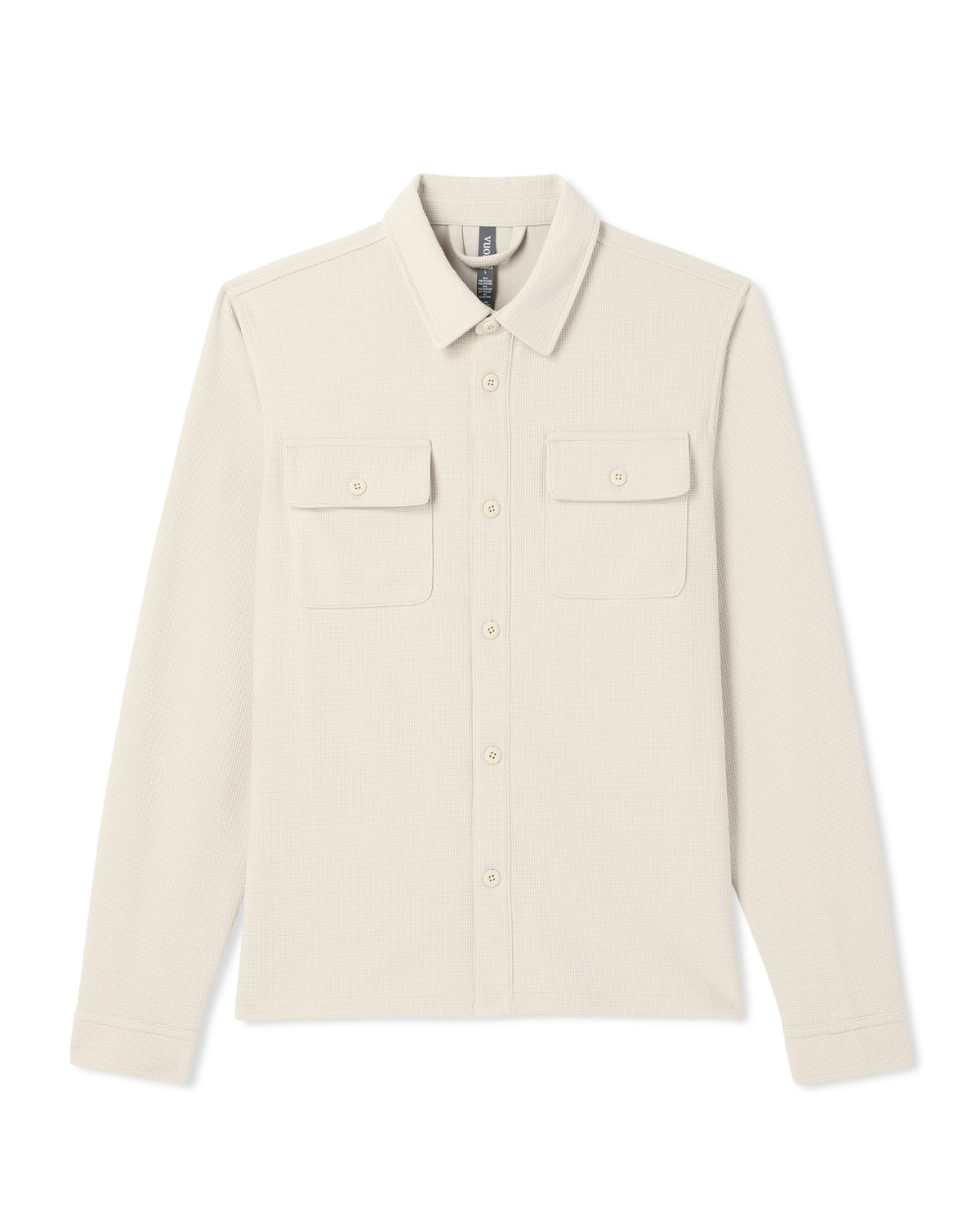 Vuori Waffle Shirt Jacket Versatile Men's Natural Shirt Jacket