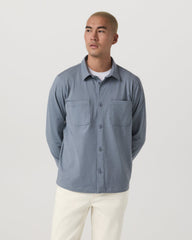 Vuori Coronado Shirt Jacket Men's Slate Blue Heather Jacket