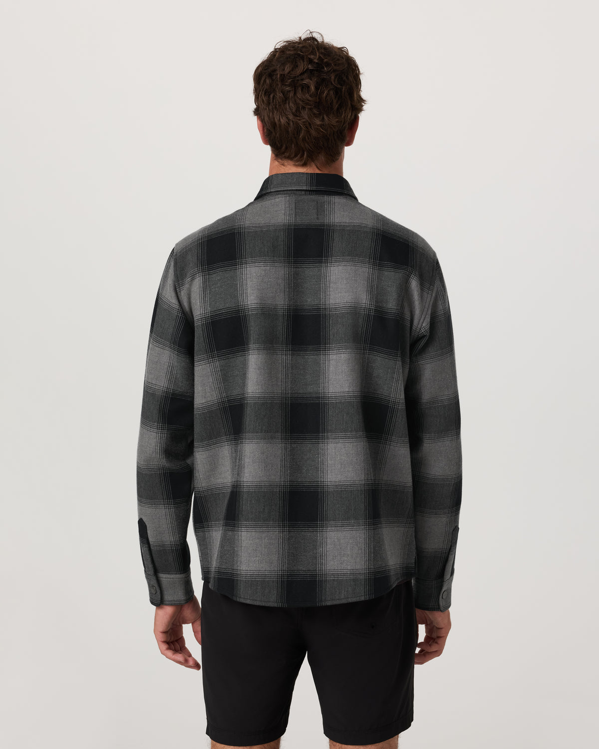 Vuori Range Shirt Jacket 2.0 Men's Dark Pewter Plaid Jacket