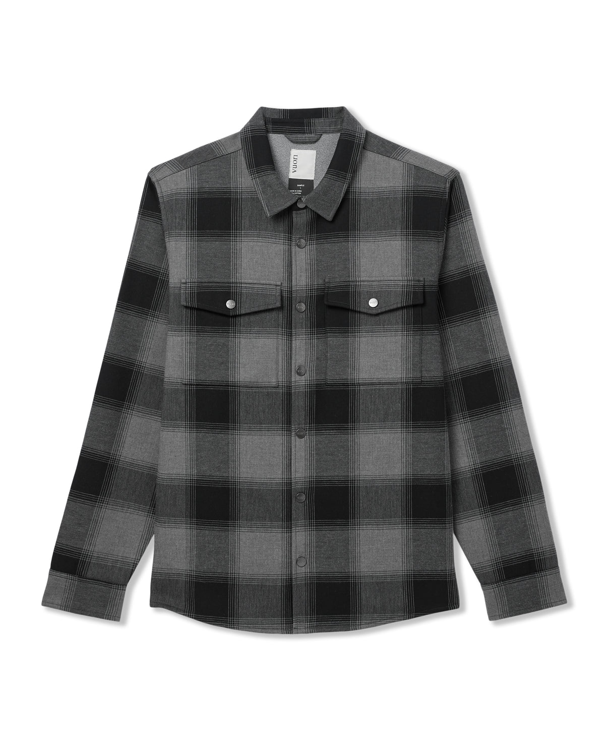 Vuori Range Shirt Jacket 2.0 Men's Dark Pewter Plaid Jacket