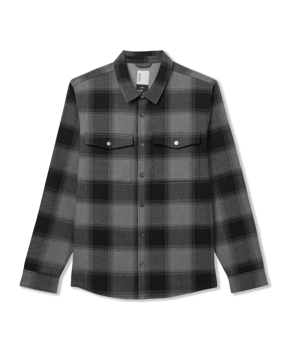 Vuori Range Shirt Jacket 2.0 Men's Dark Pewter Plaid Jacket