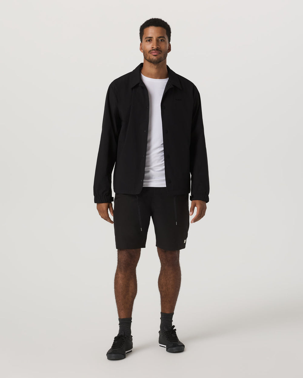 Vuori V1 Coach Jacket Men's Black Vintage Style Jacket