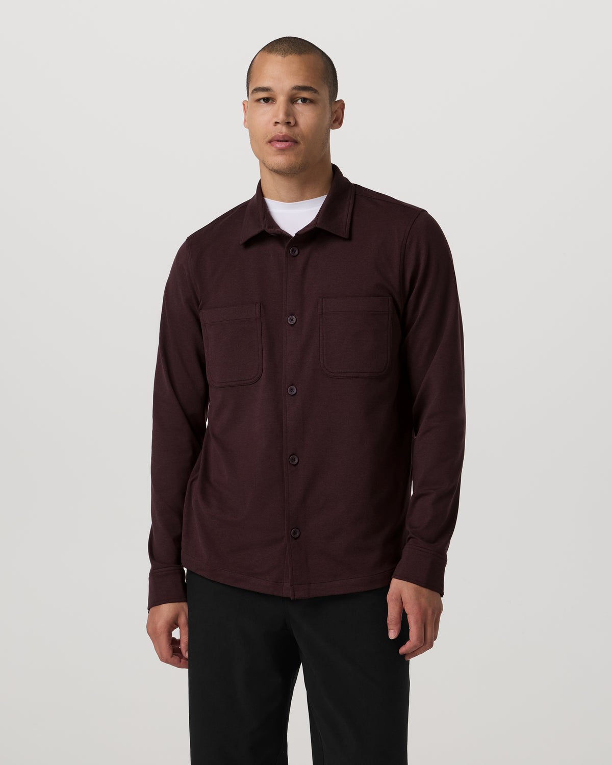 Vuori Coronado Shirt Jacket Men's Mahogany Heather Jacket