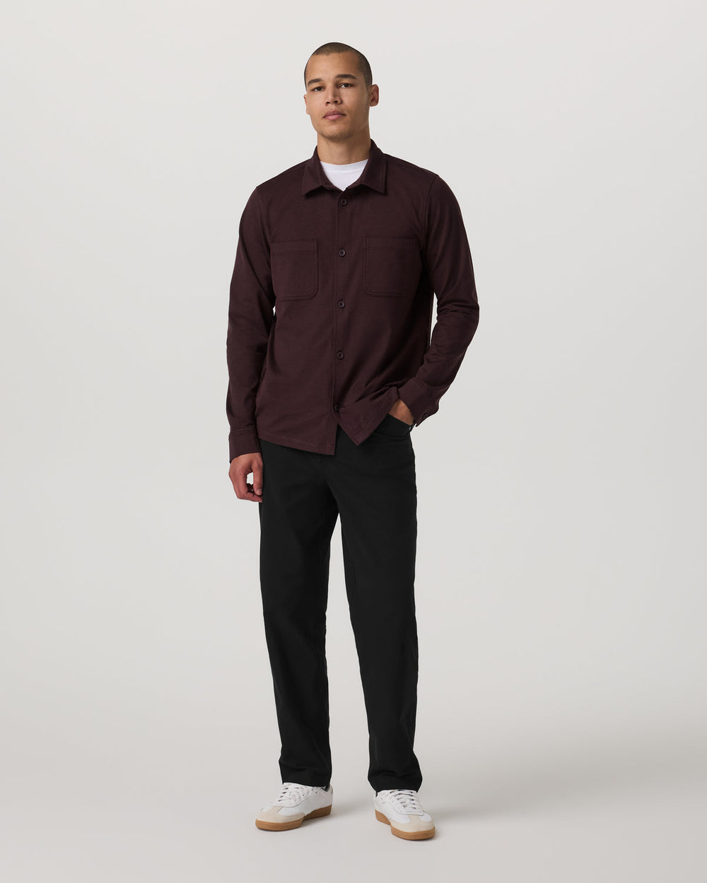 Vuori Coronado Shirt Jacket Men's Mahogany Heather Jacket