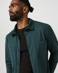 Vuori Coronado Shirt Jacket Men's Deep Sea Heather Jacket