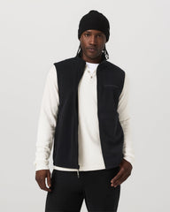 Vuori Aspen Vest Men's Black Zip-Up Fleece Vest