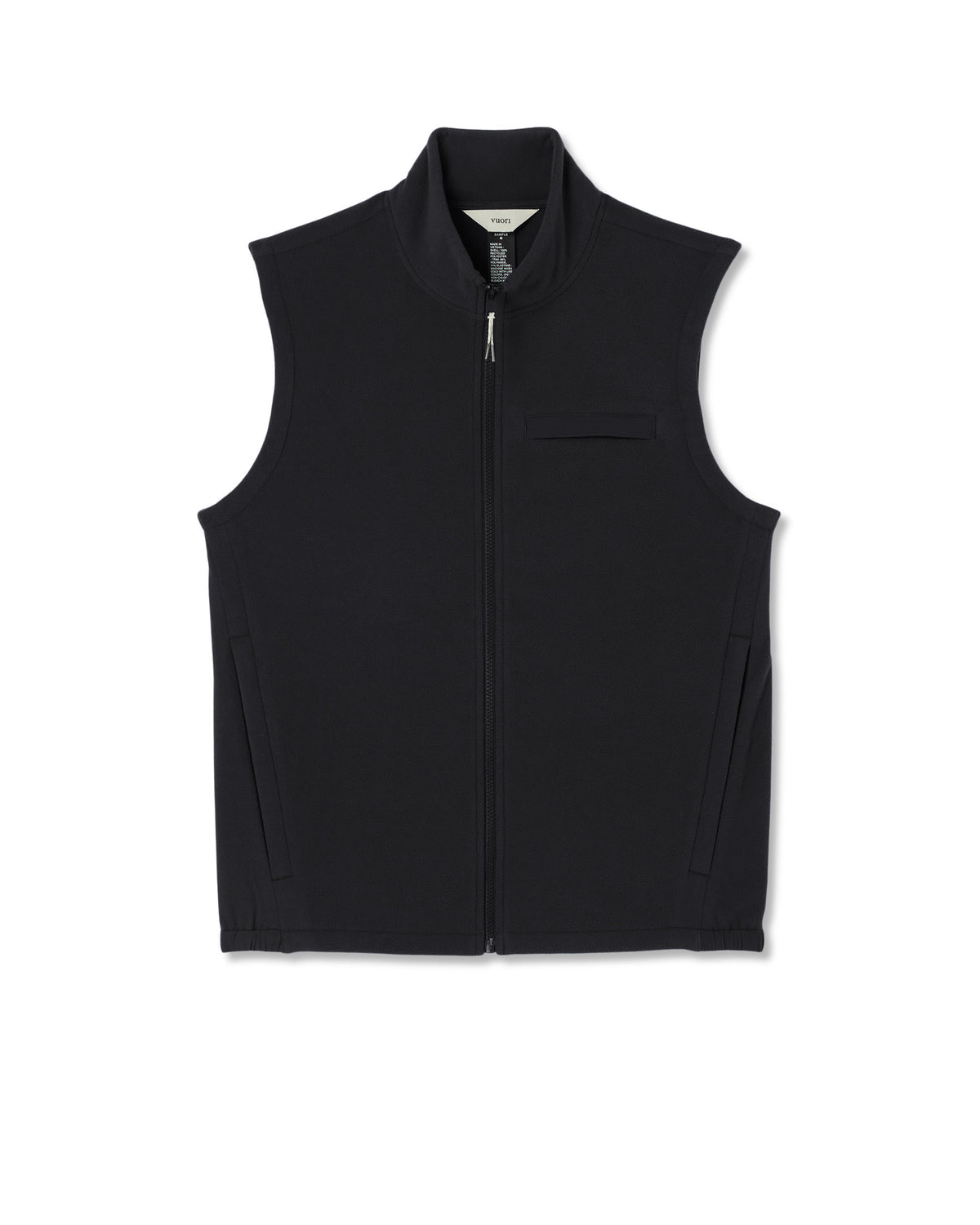 Vuori Aspen Vest Men's Black Zip-Up Fleece Vest