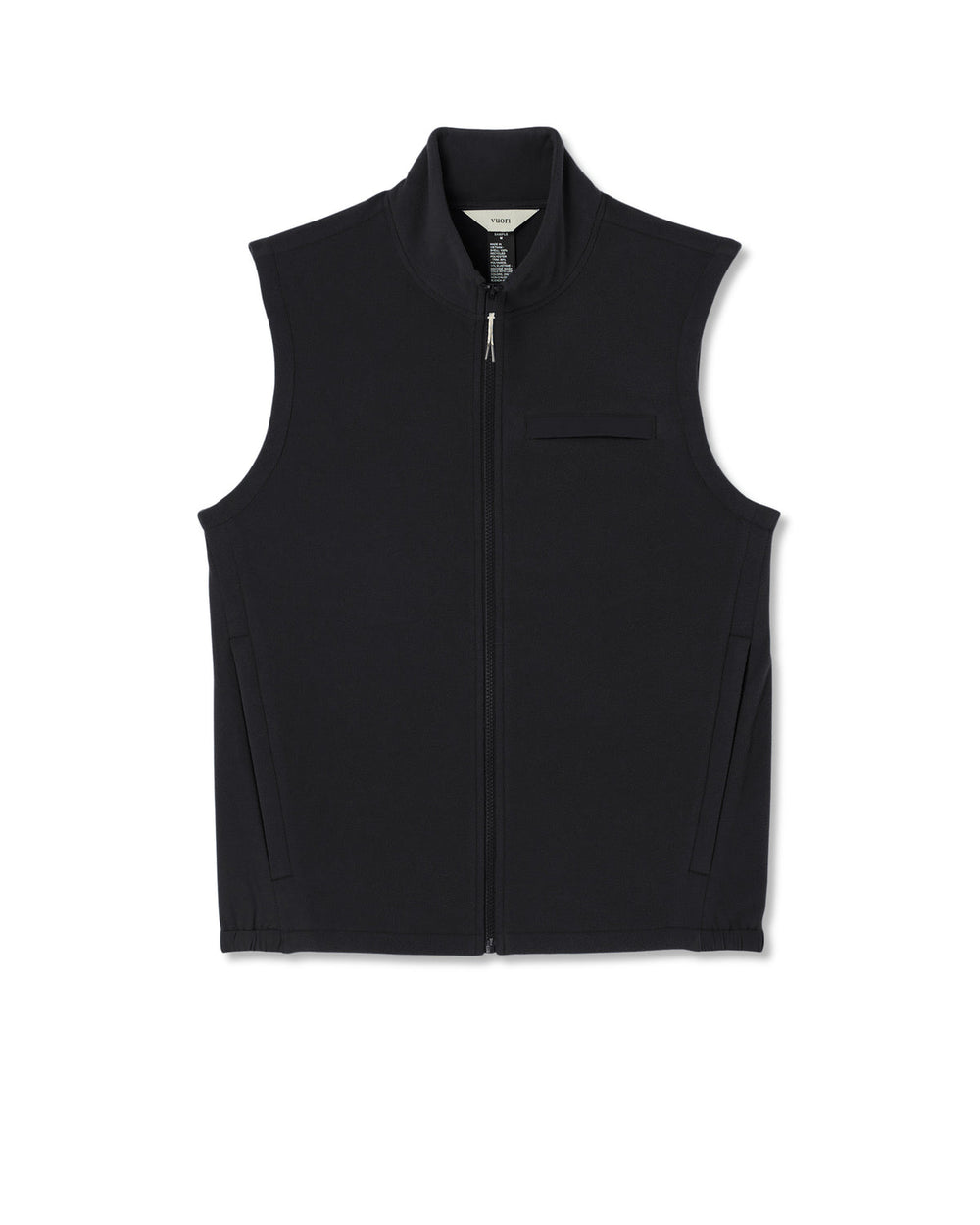 Vuori Aspen Vest Men's Black Zip-Up Fleece Vest