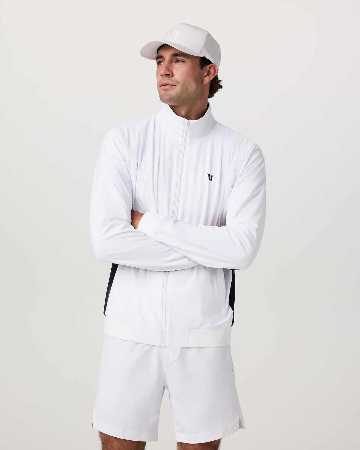 Vuori Fleet Jacket Men's White Color Block Jacket