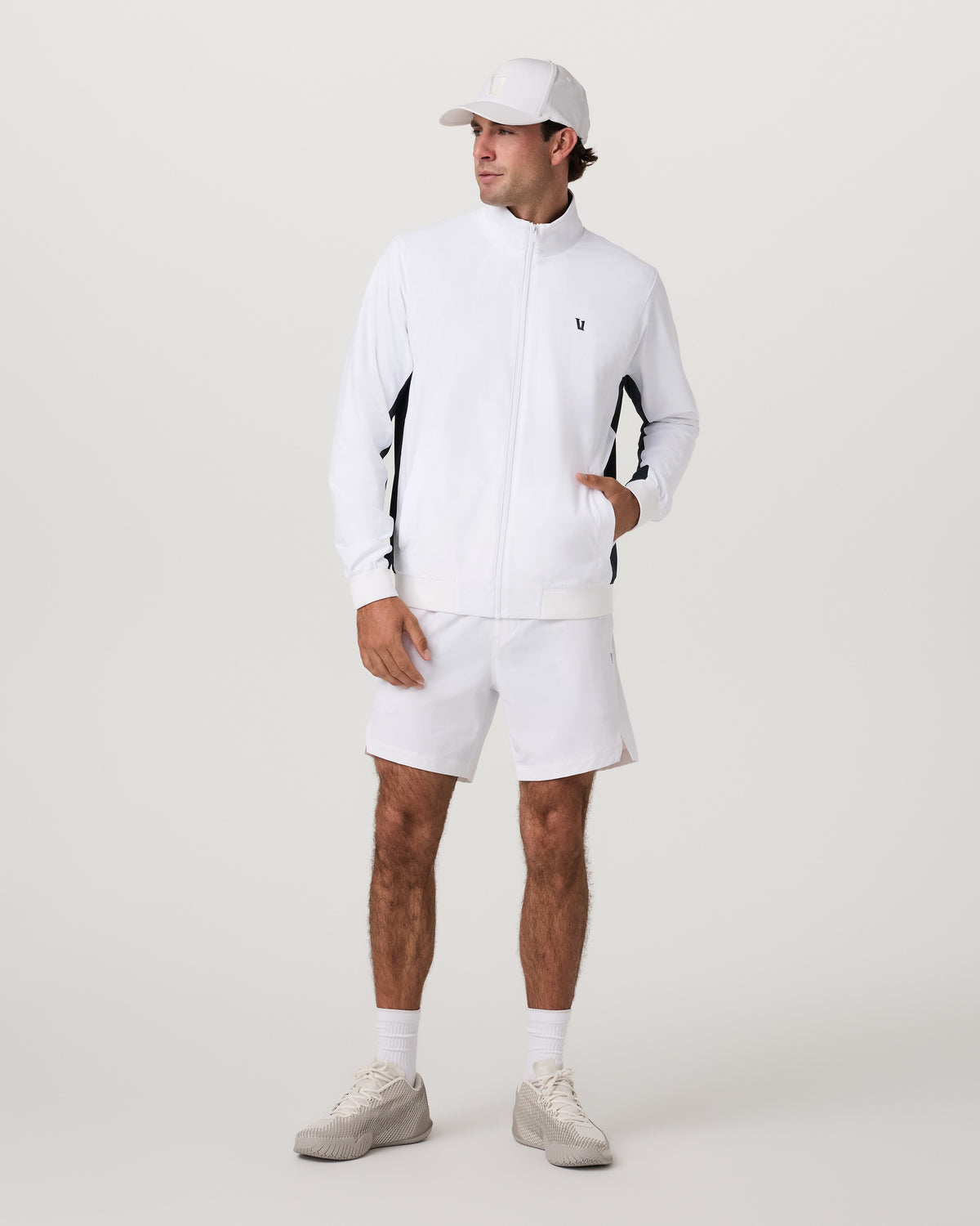 Vuori Fleet Jacket Men's White Color Block Jacket