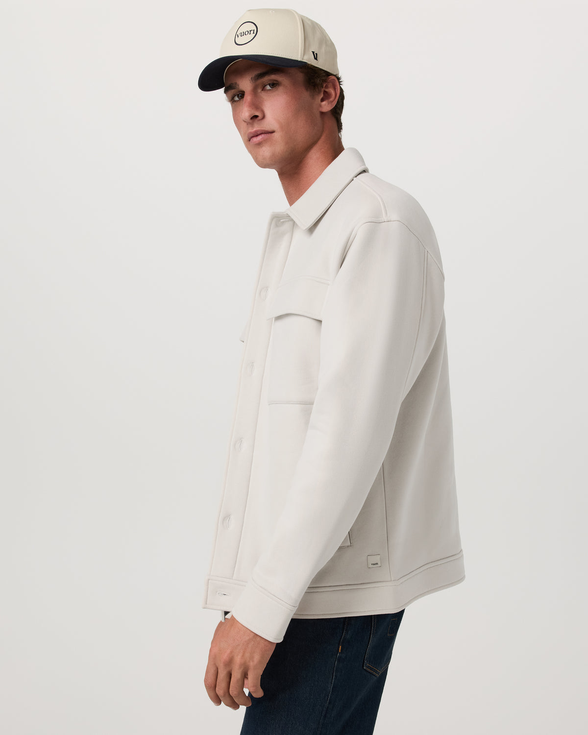 Vuori Seaside Shirt Jacket Men's Salt Lifestyle Jacket
