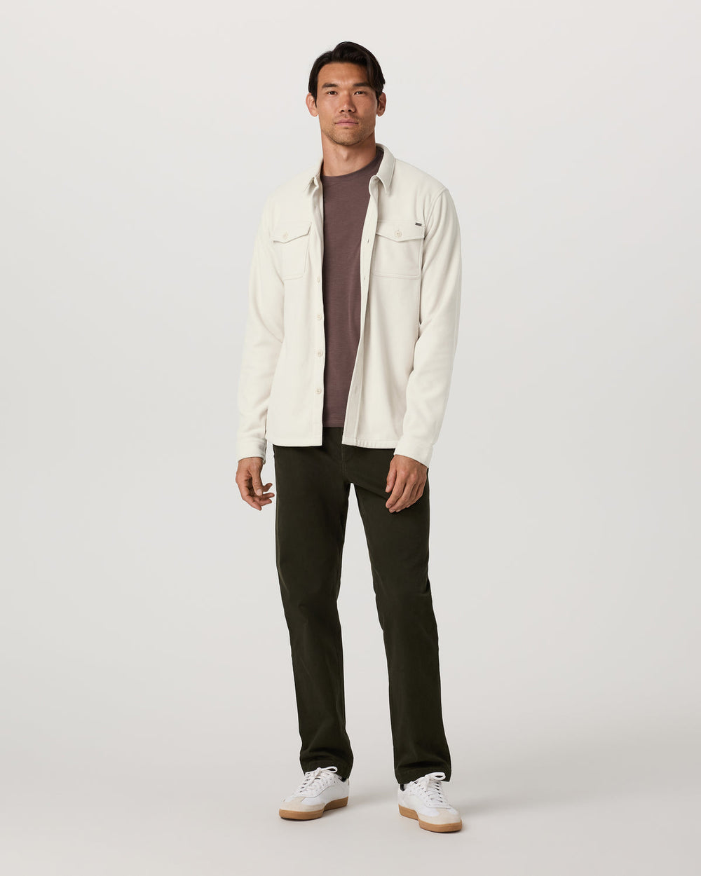 Vuori Aspen Shirt Jacket Men's Mushroom Fleece Shirt Jacket