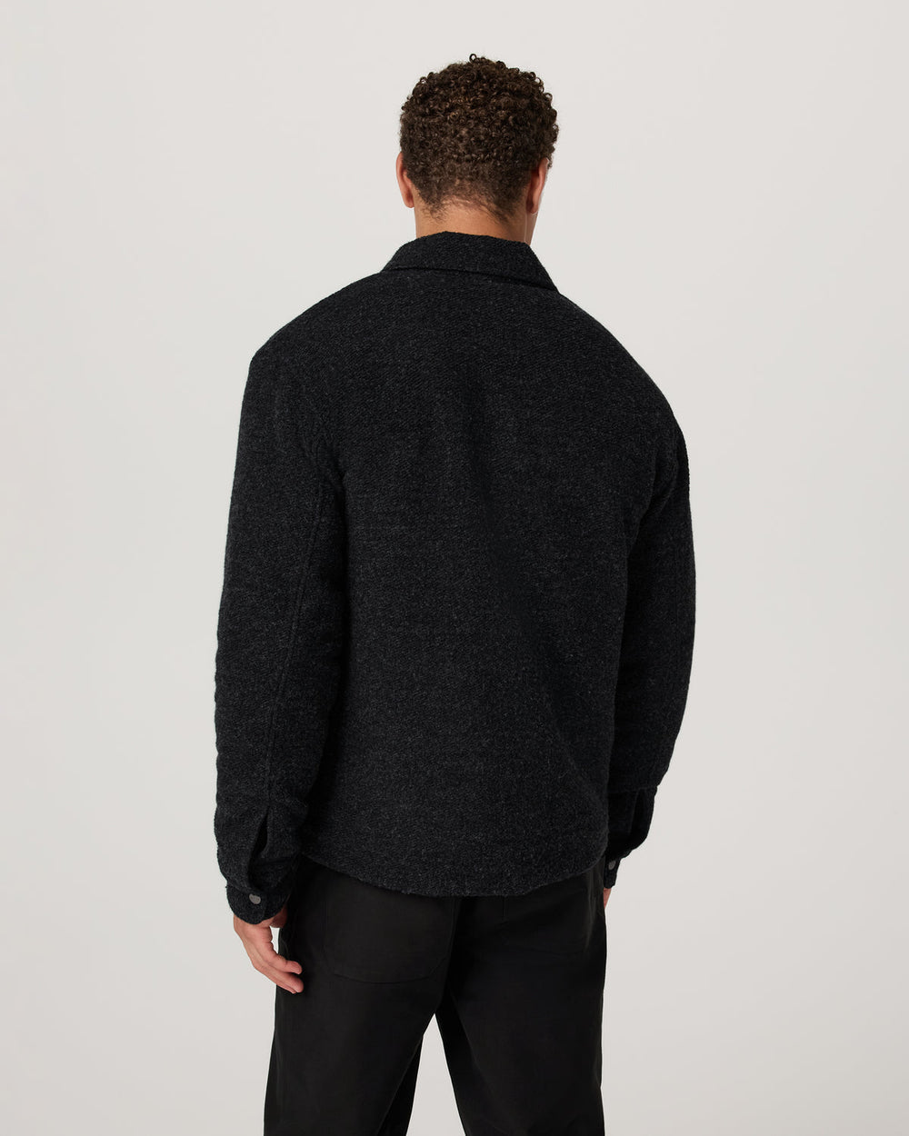 Vuori Plymouth Wool Shirt Jacket Dark Black Heather Jacket