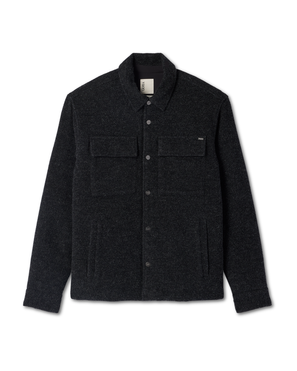Vuori Plymouth Wool Shirt Jacket Dark Black Heather Jacket