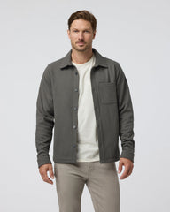 Vuori Beldon Shirt Jacket Knit Twill Oregano