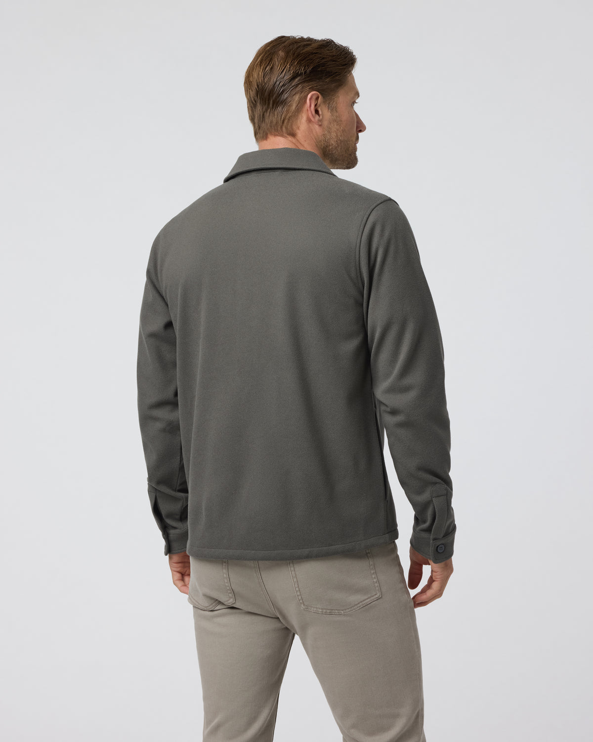 Vuori Beldon Shirt Jacket Knit Twill Oregano