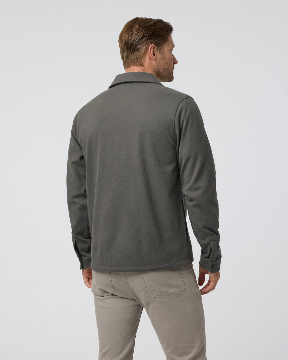 Vuori Beldon Shirt Jacket Knit Twill Oregano